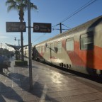 Riding a train from Marrakech to Casablanca