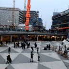 Freezing in Stockholm, Sweden